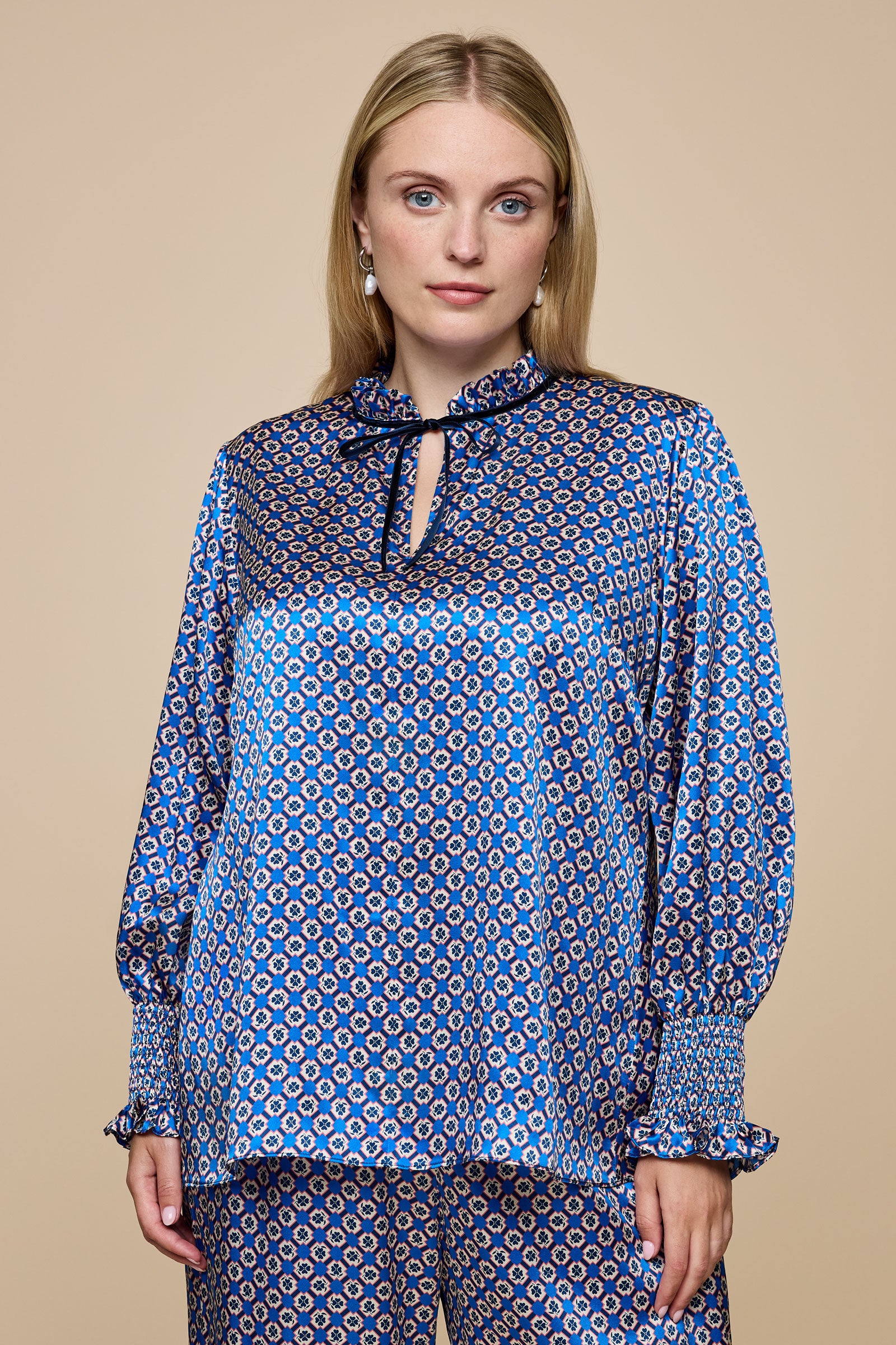 Blue Liberty Print Silk Tx HE HOUR