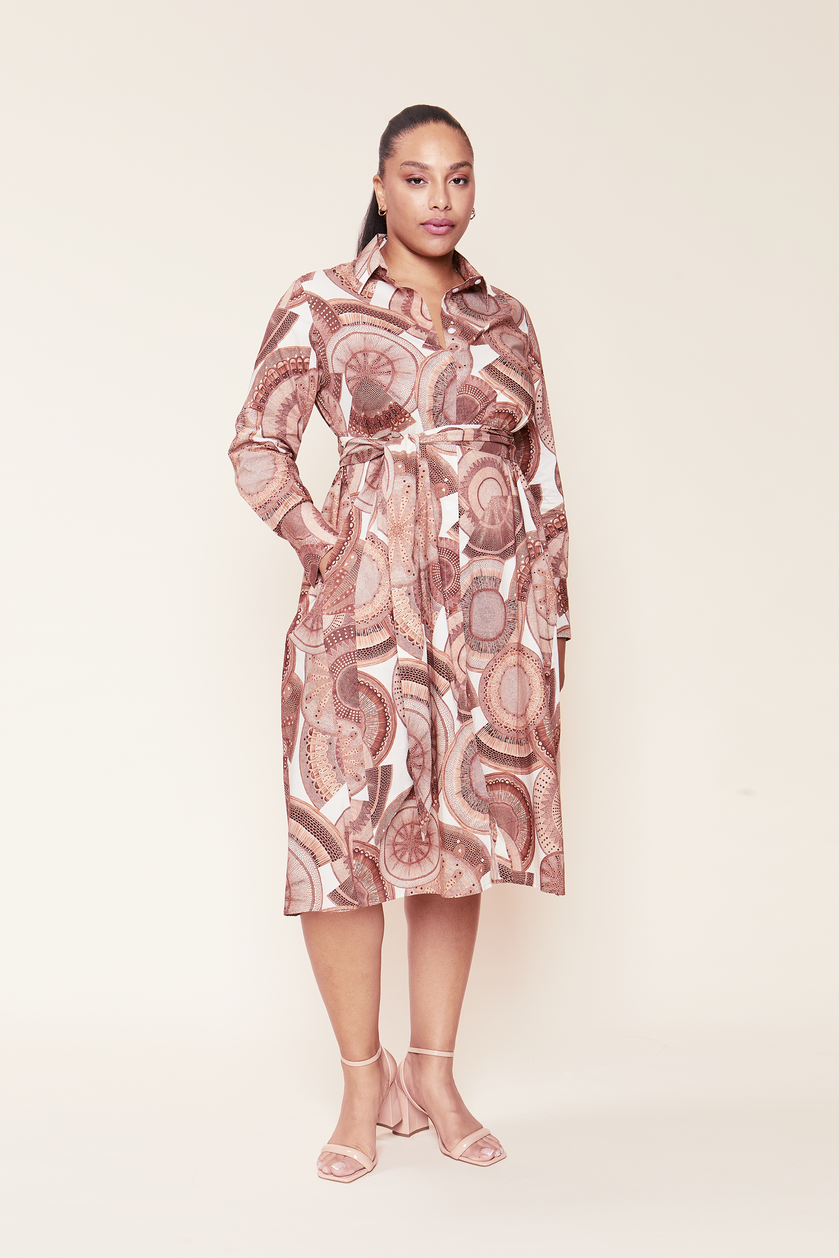 Plus-size Cotton Shirt Dress Designer THE HOUR
