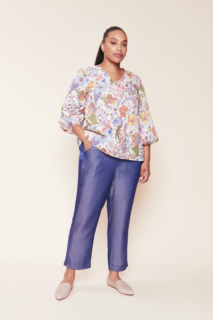 Fluid Denim Trousers for summer Plus-size