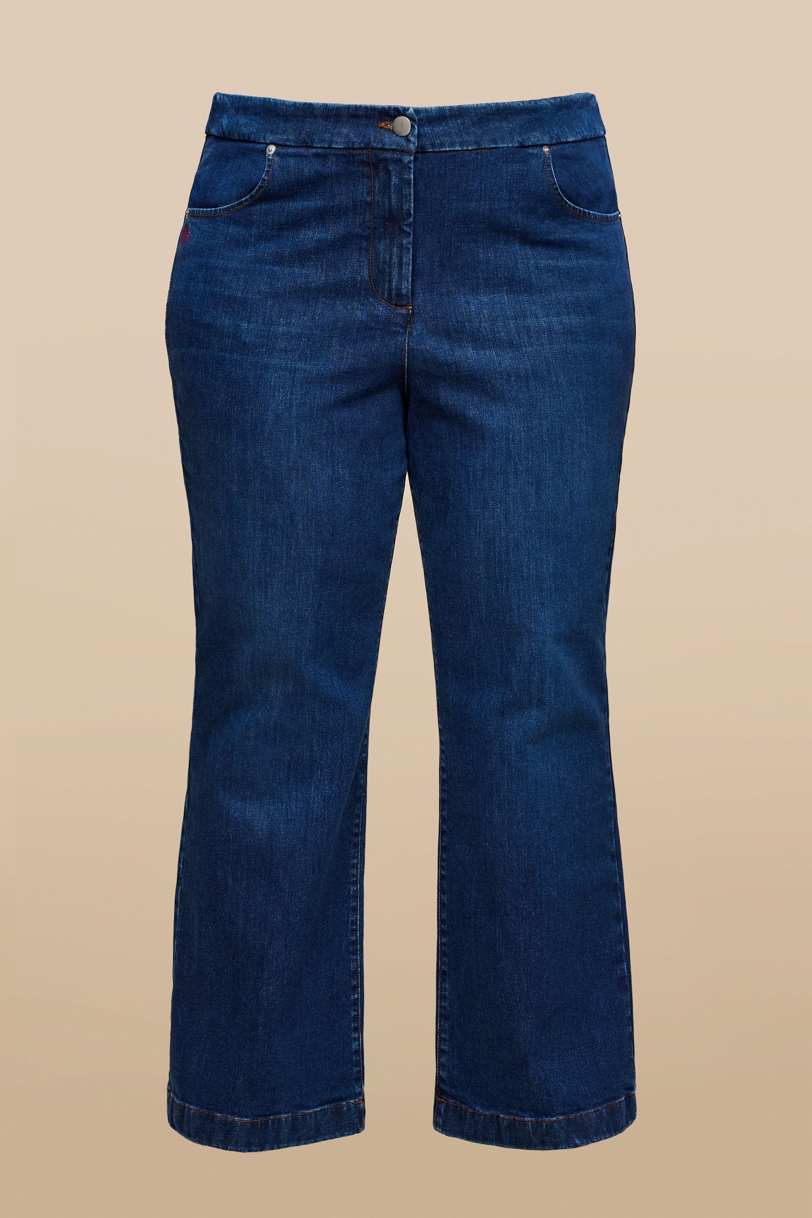 High Waisted Wide Leg Jeans – Dark Blue