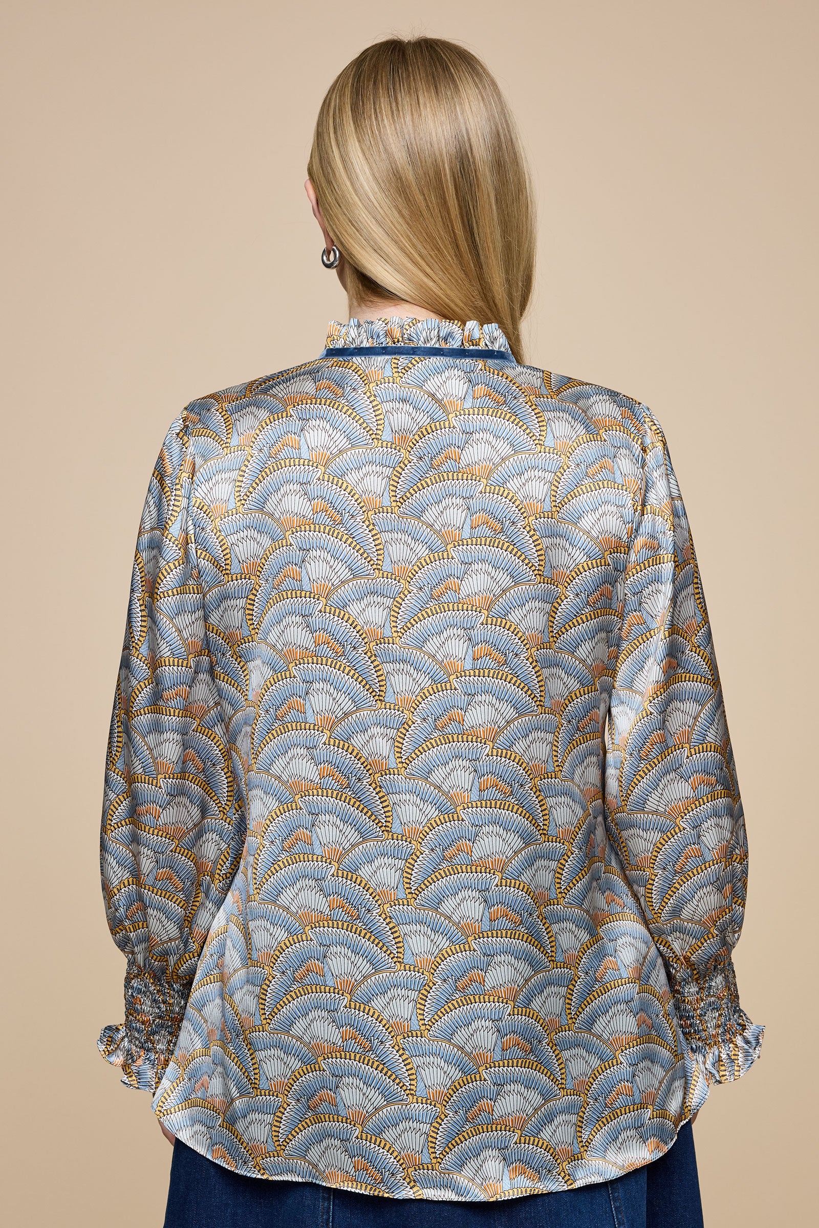 Icarus Wing Print Silk Blouse | Plus-size | THE HOUR Designer UK