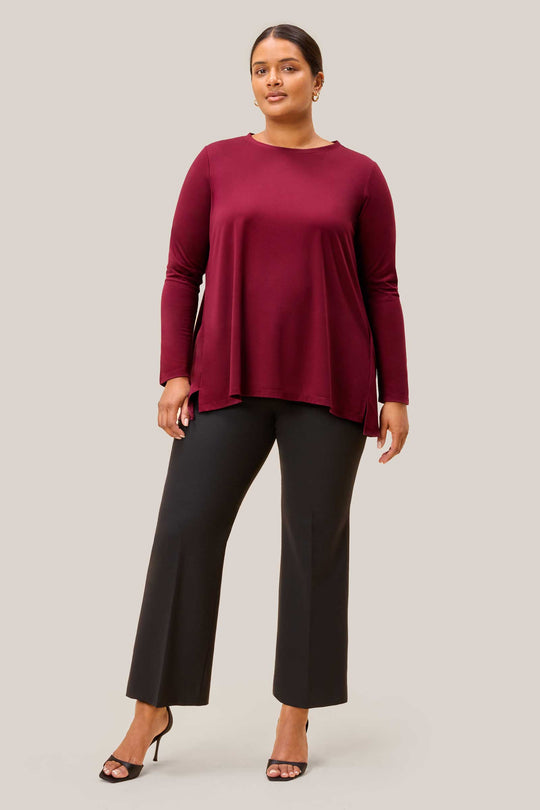 Burgundy Jersey Top