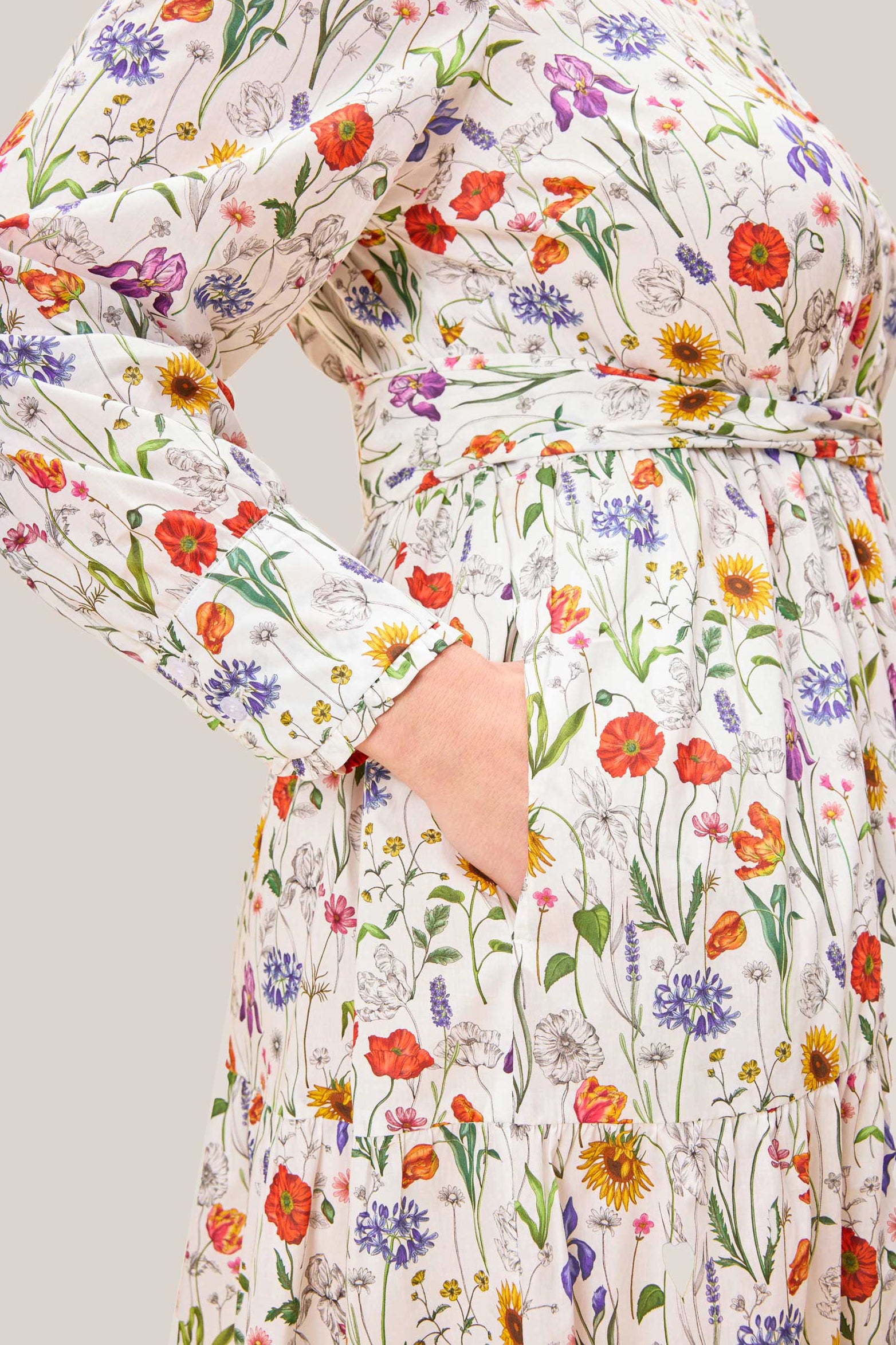 Meadow Muse Cotton Tiered Maxi Dress