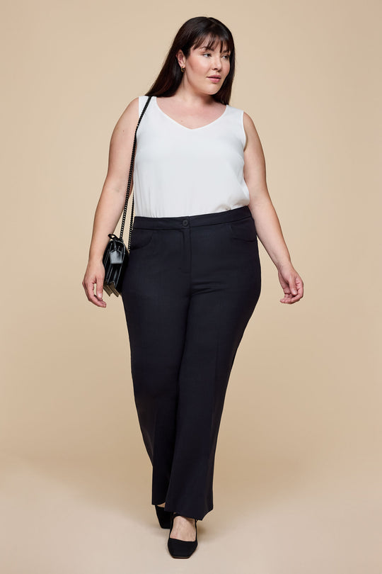 Tailored Wool Straight-leg Trousers Midnight