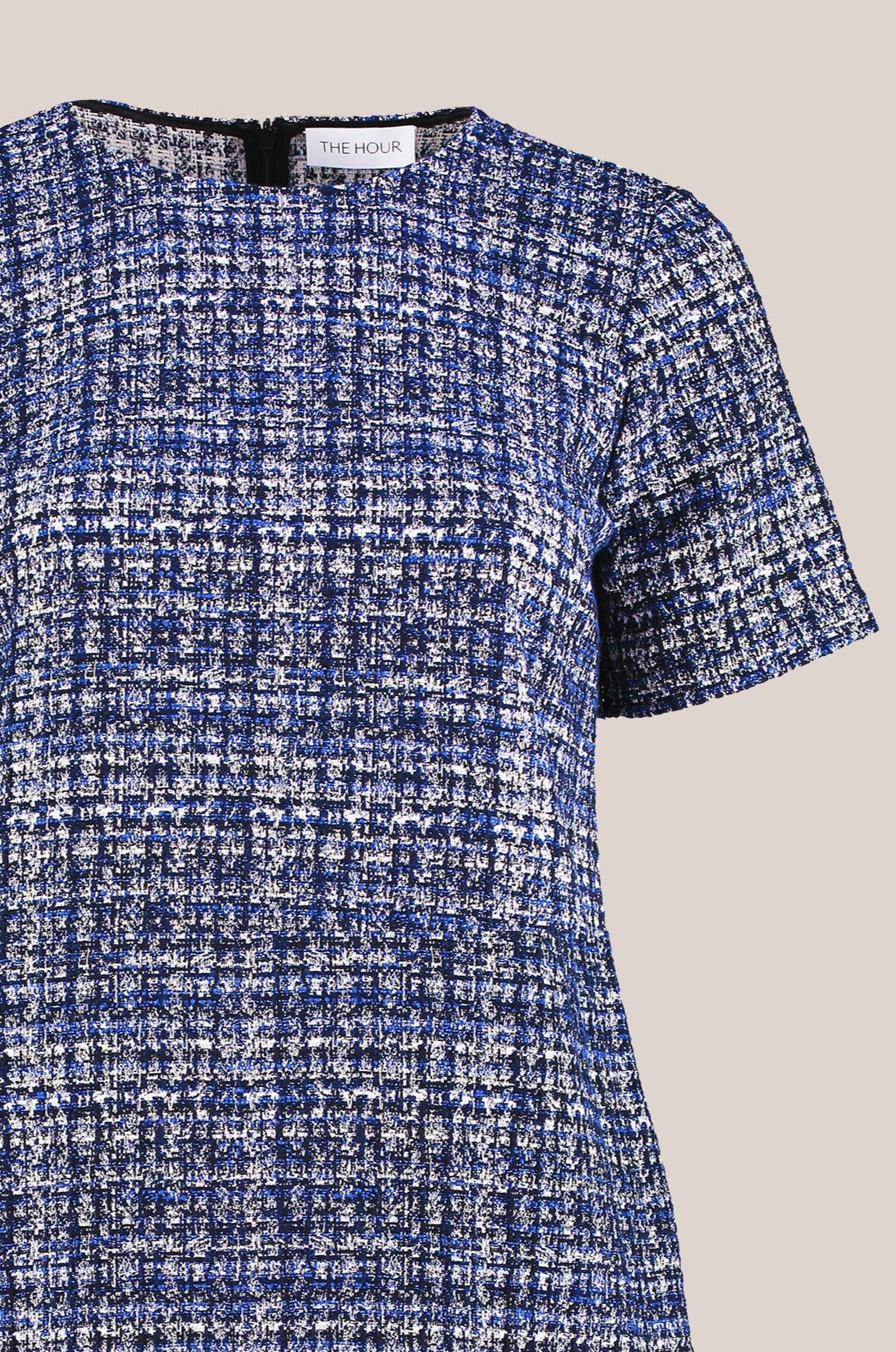 Tweed effect plus-size top, THE HOUR