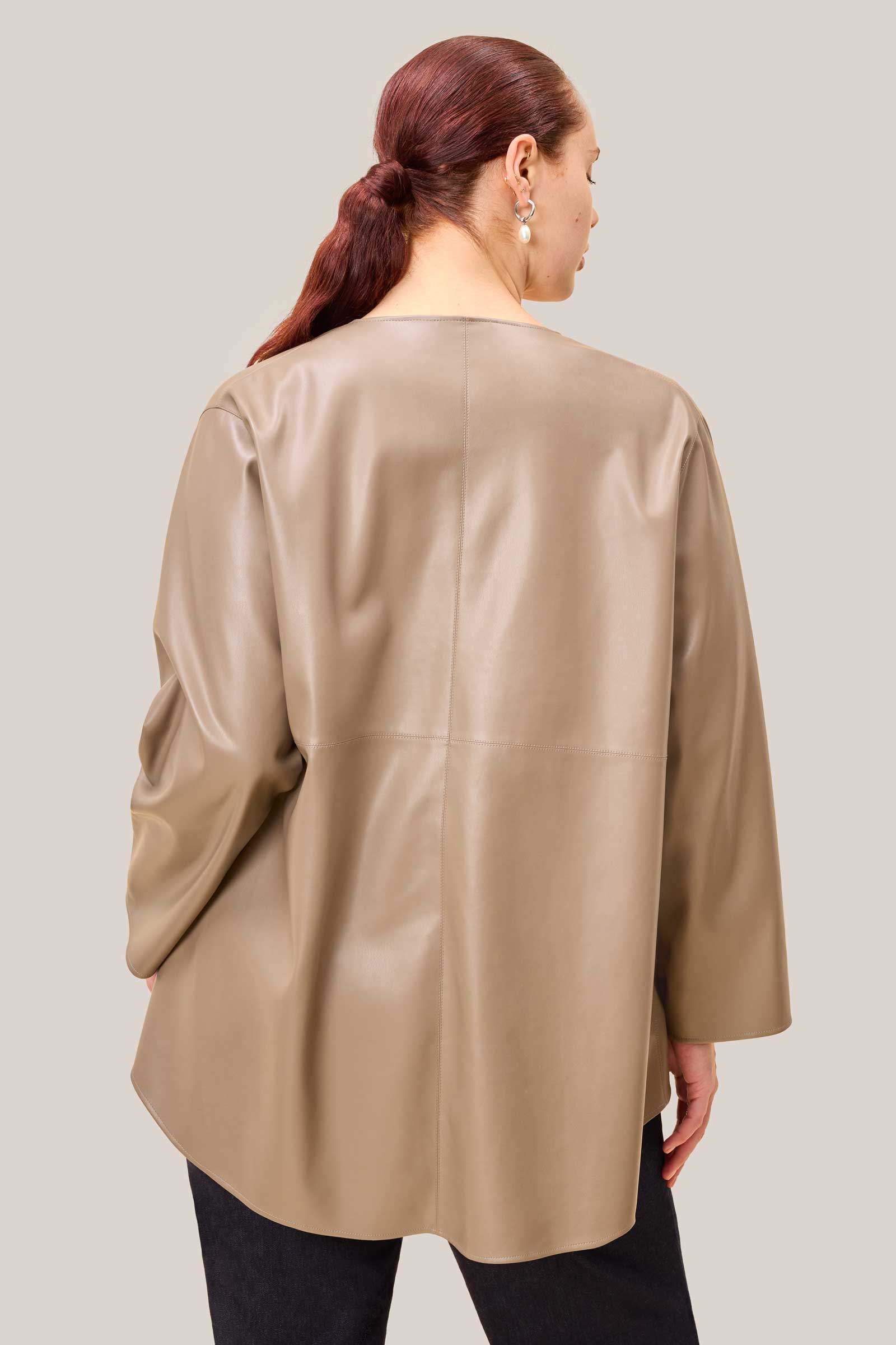 Back of Leather 2-in-1 Mocha Jacket