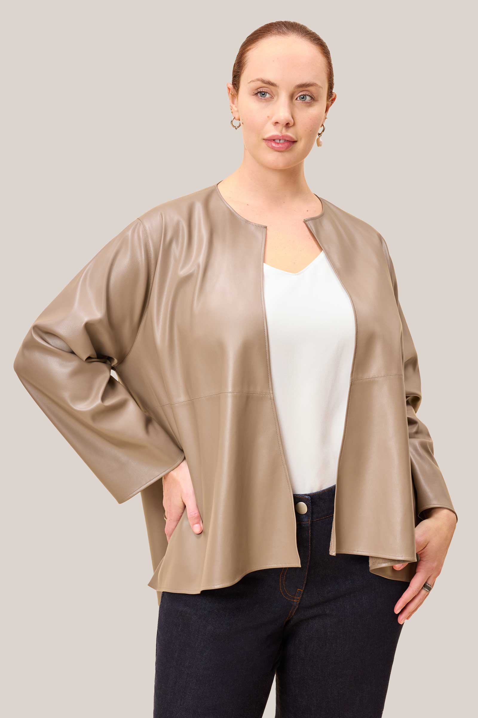 Leather 2-in-1 Mocha Jacket