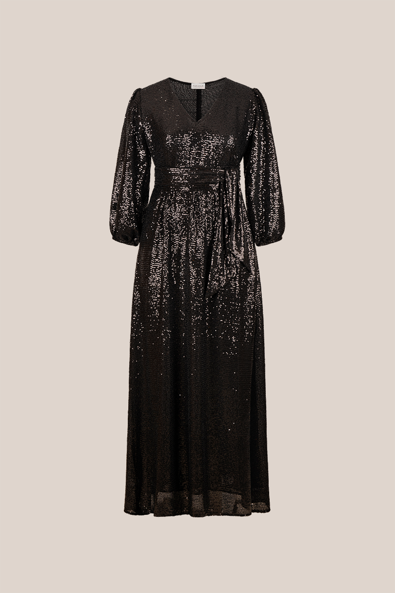 Sequined Black Gown plus-size THE HOUR