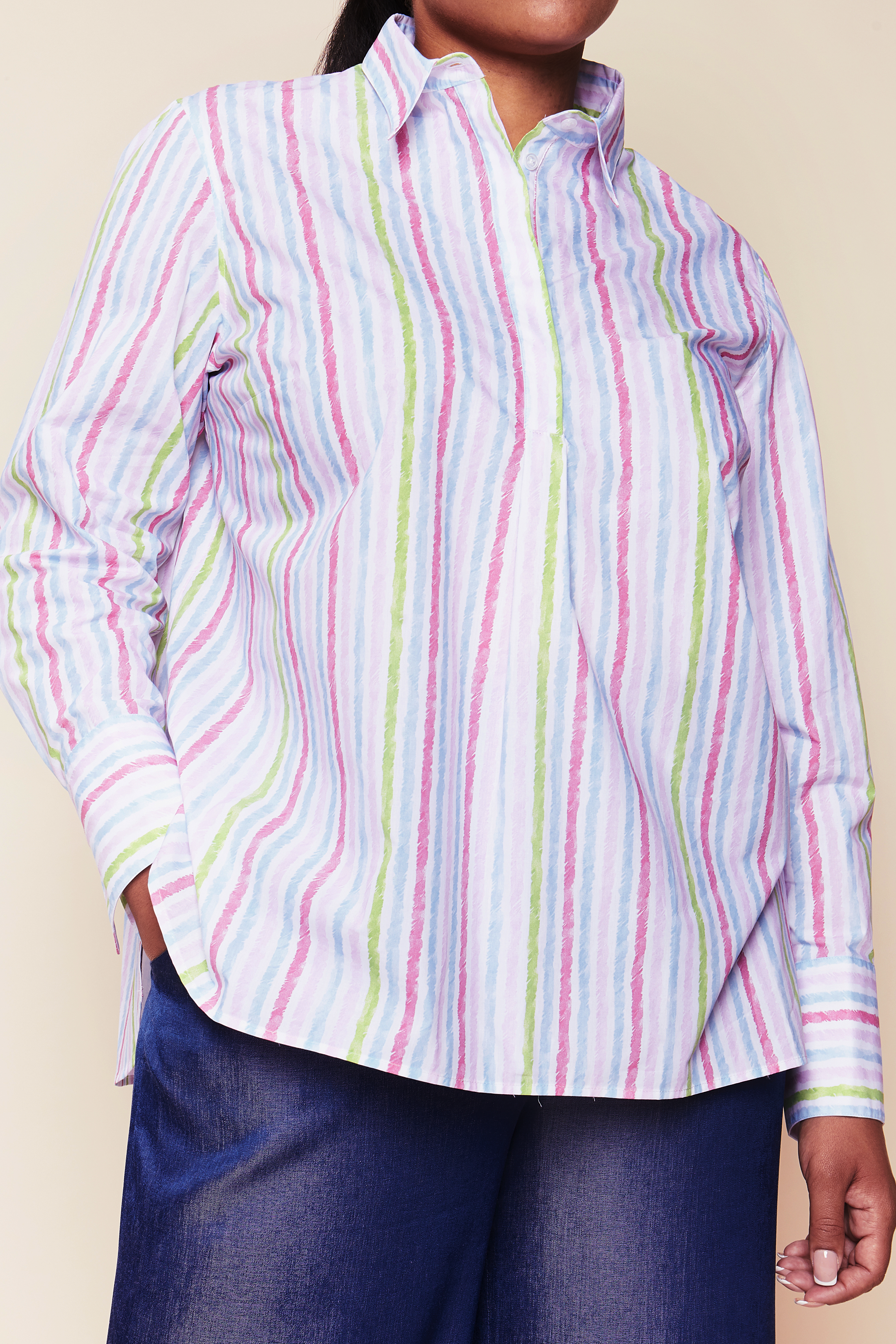 Plus-size Cotton-poplin Shirt