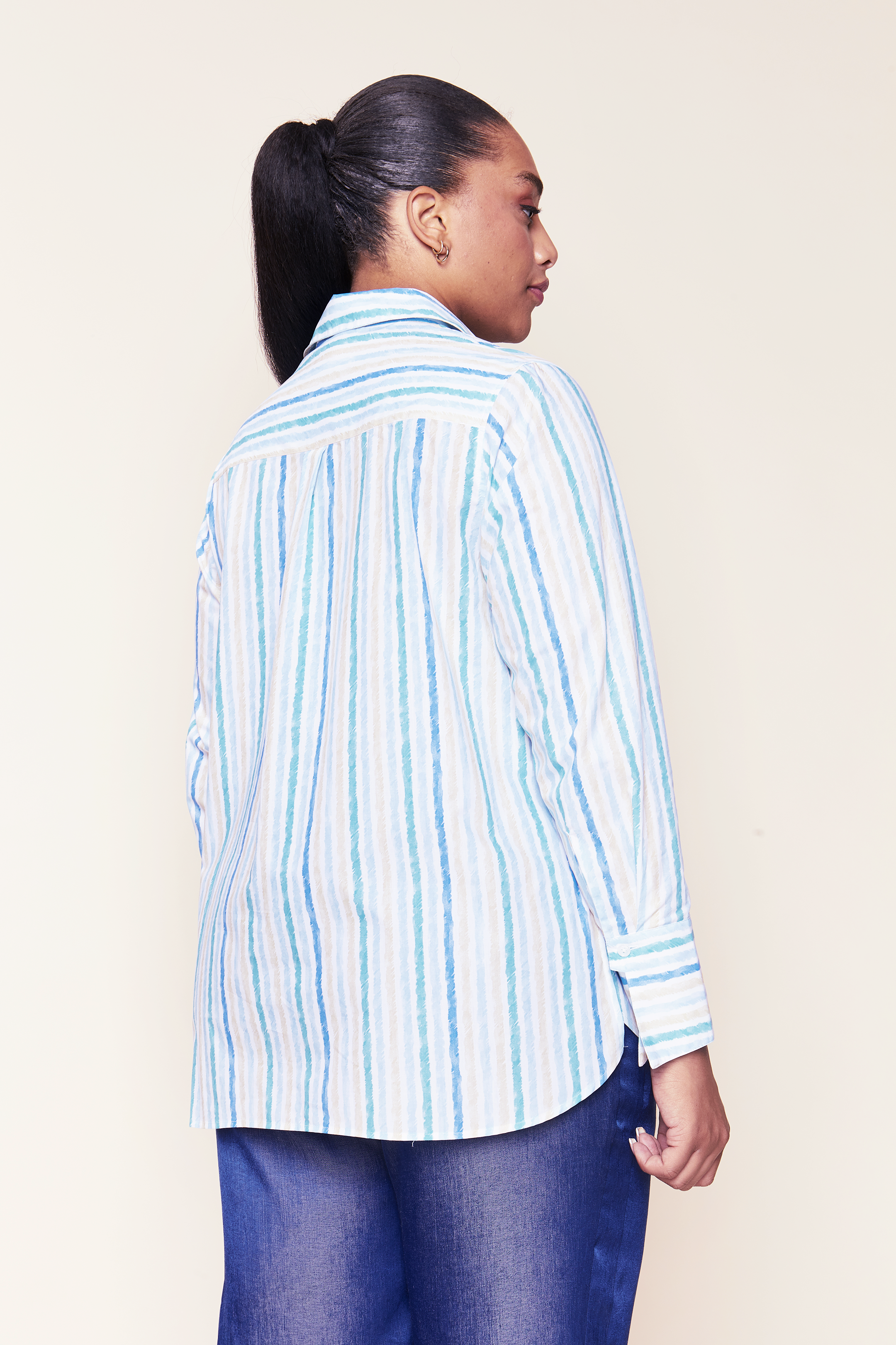 Striped Shirt in Blue THE HOUR