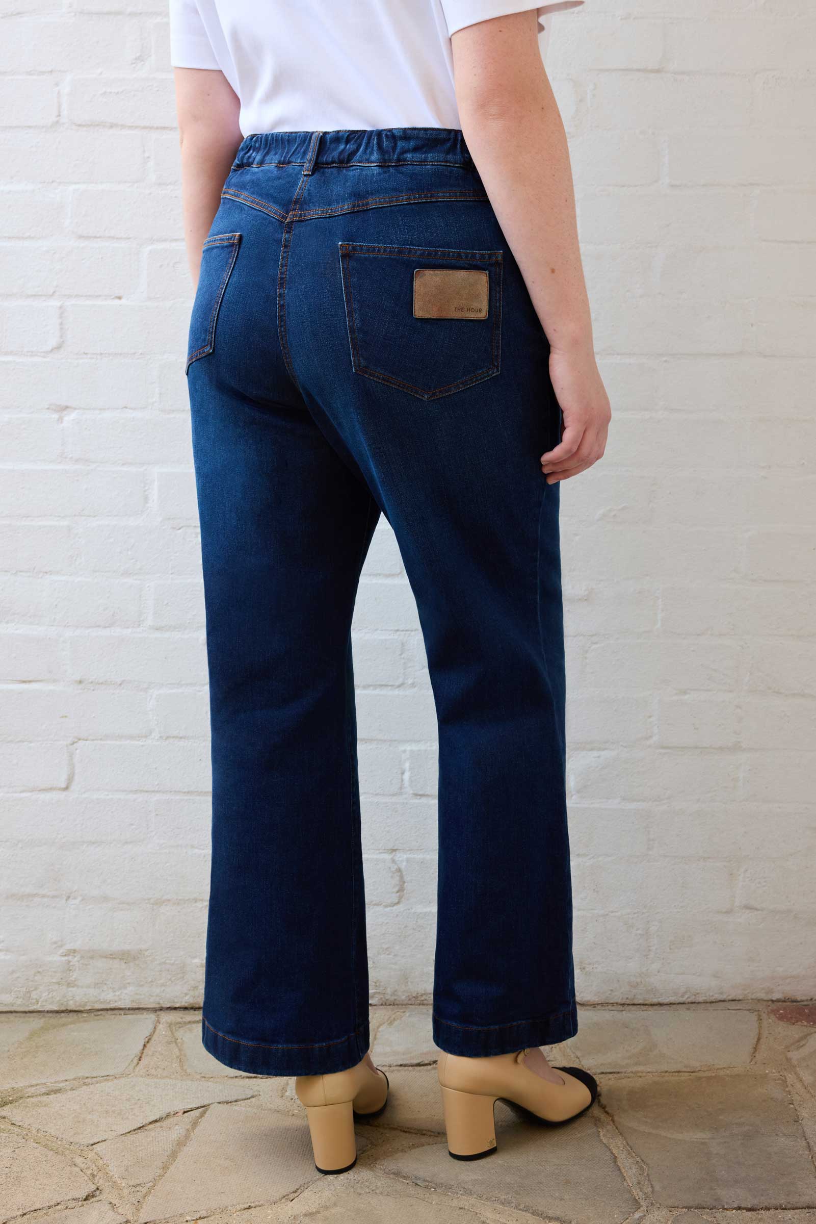 High Waisted Wide Leg Jeans – Dark Blue