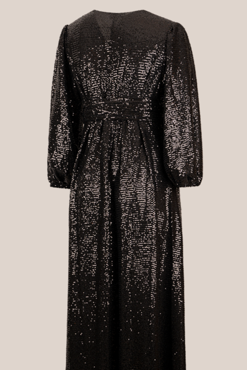 Sequined Black Gown