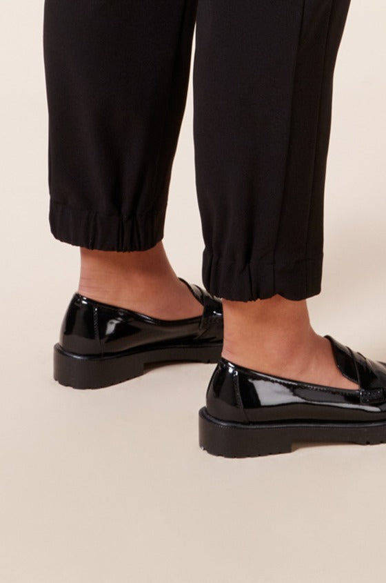 Back view of Smart Joggers showing elasticated cuffed hem