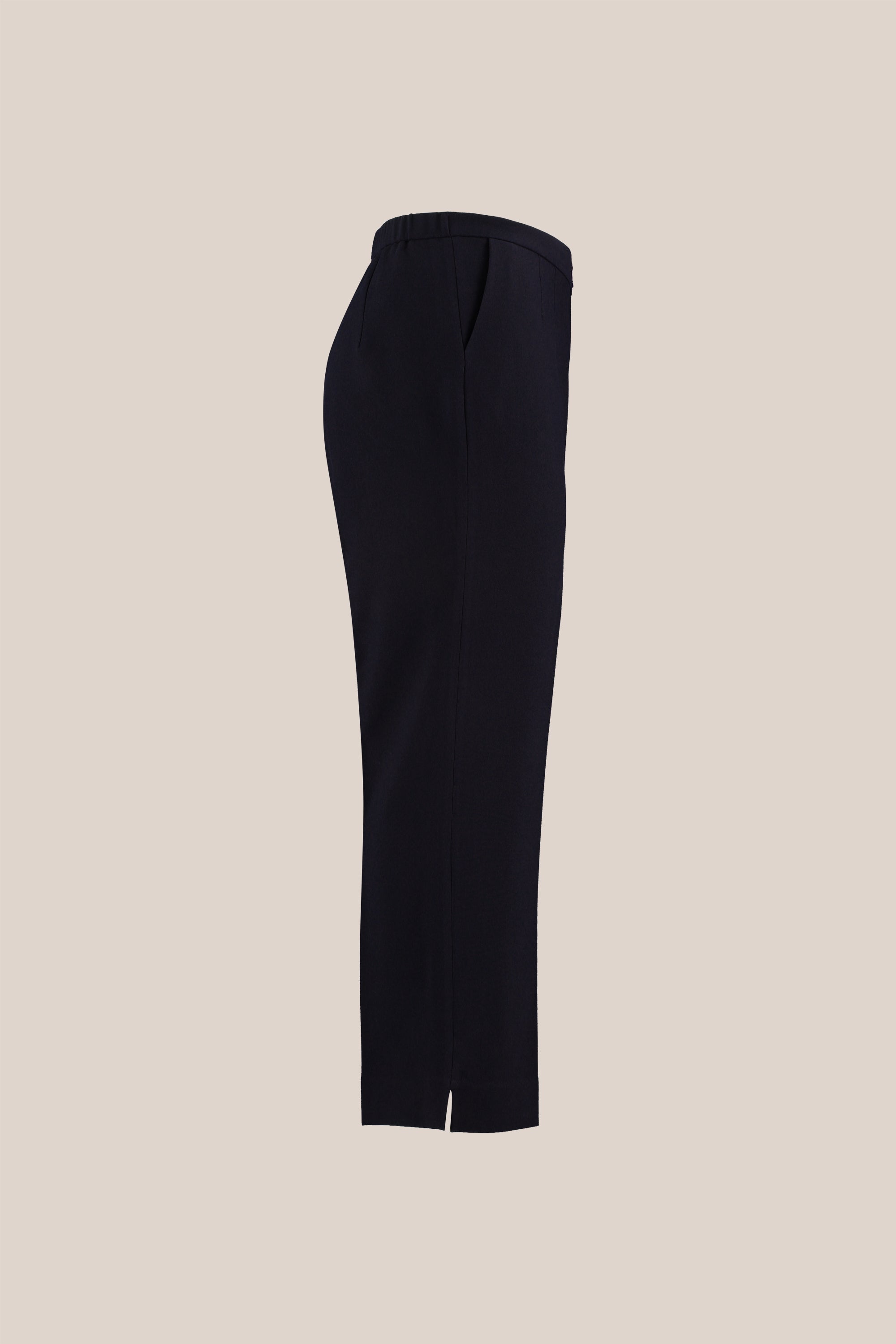 Navy Straight-Leg Trousers