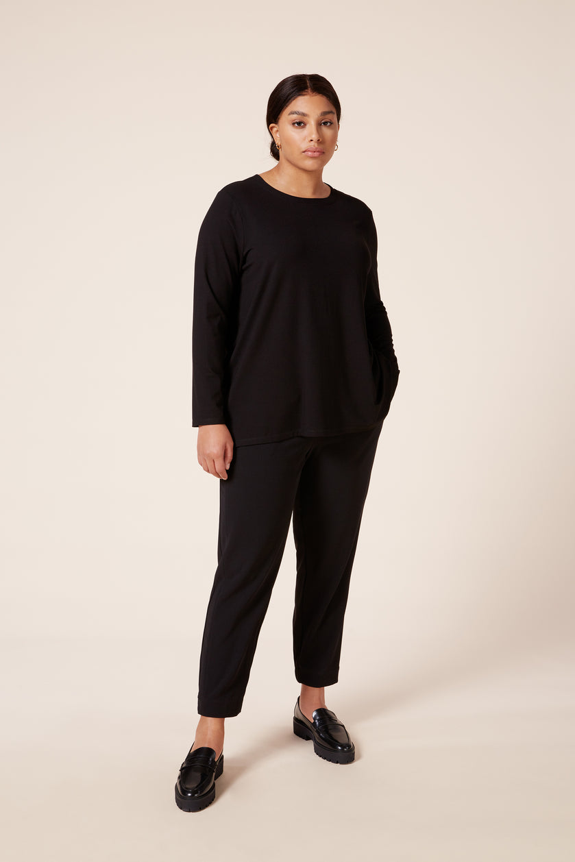 BLACK JERSEY Plus-size Top and Smart Joggers by THE Hour