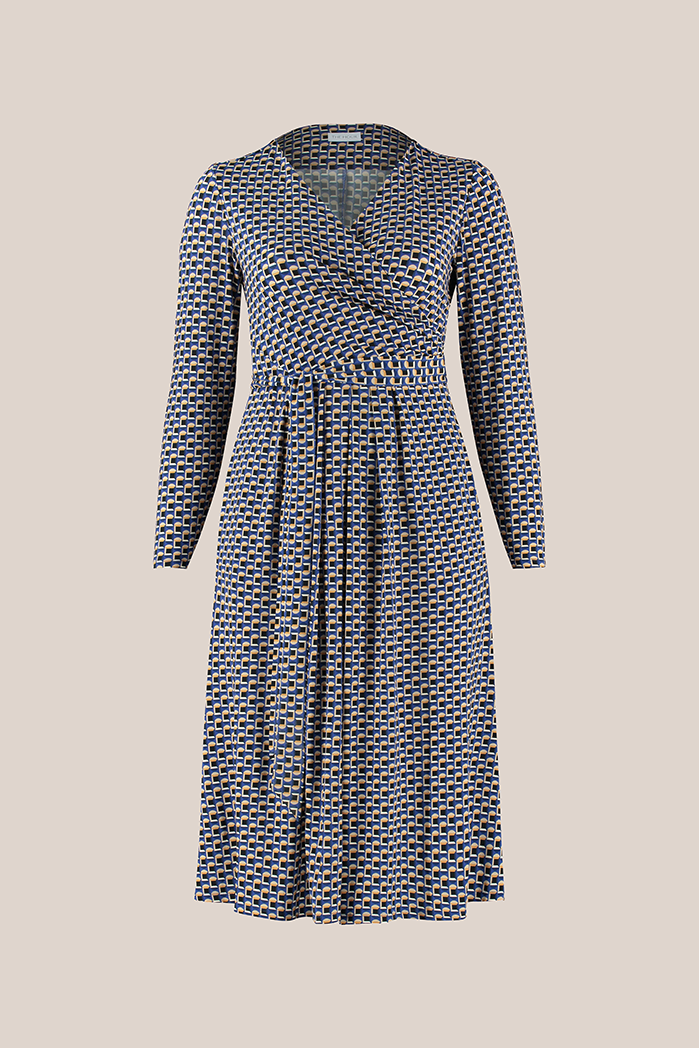 THEHOUR-Plus-size-Jersey-wrap-dress-blue-print