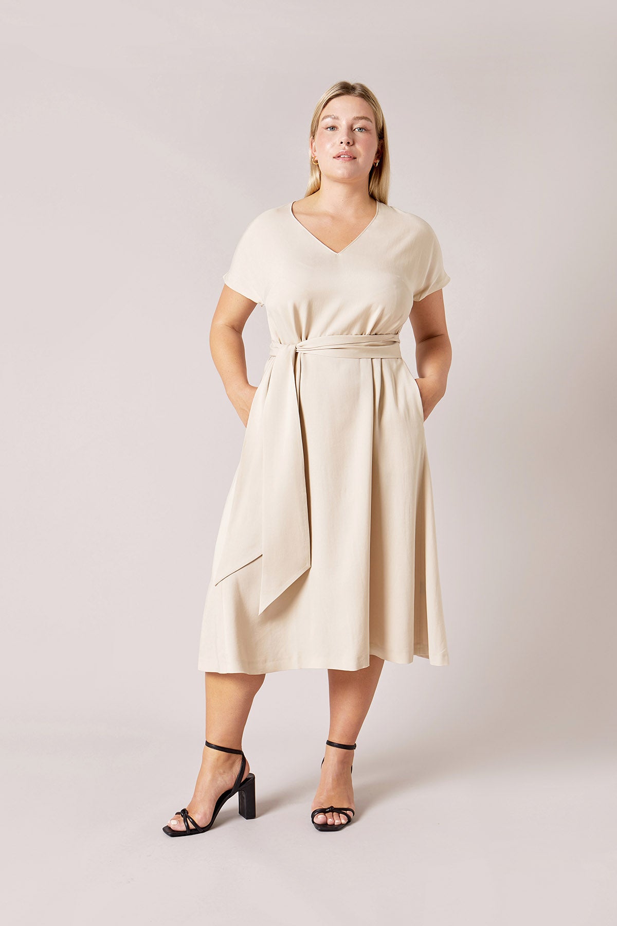 Tencel Crème Latte  Plus Size Summer Dress