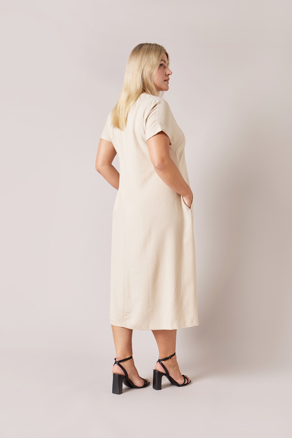 Tencel Crème Latte  Plus Size Summer Dress