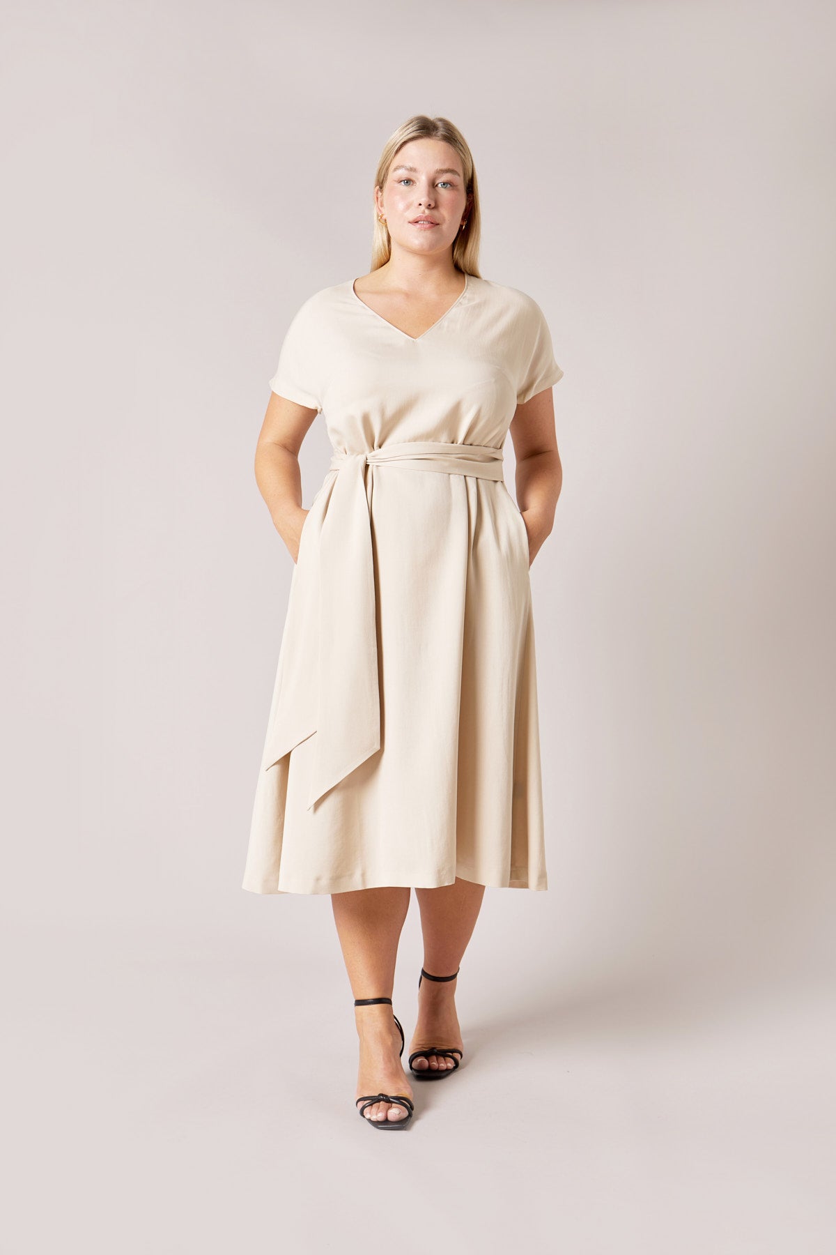 Tencel Crème Latte  Plus Size Summer Dress