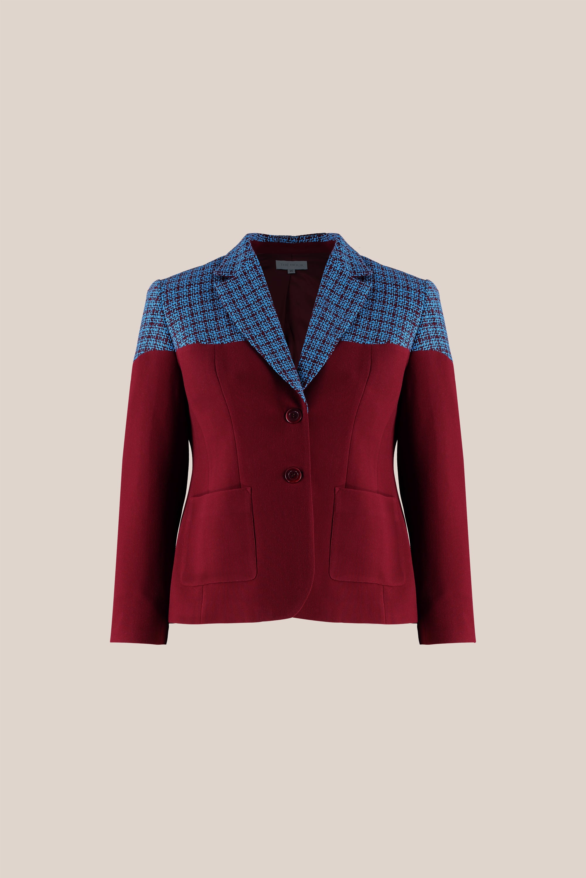 Two-tone Burgundy Blazer