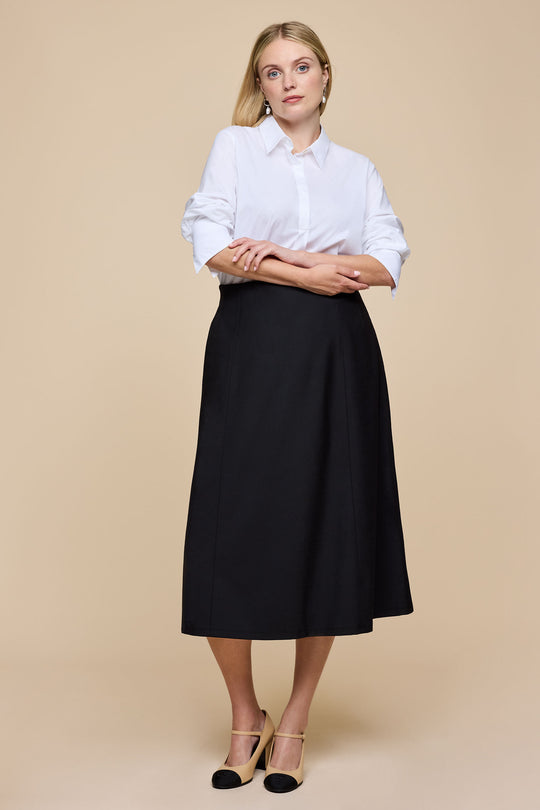Panelled Black Skirt