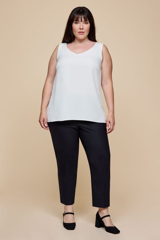 Tapered Wool Trousers Black