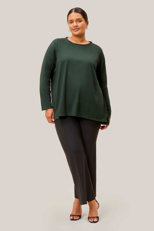 Olive Green Jersey Top