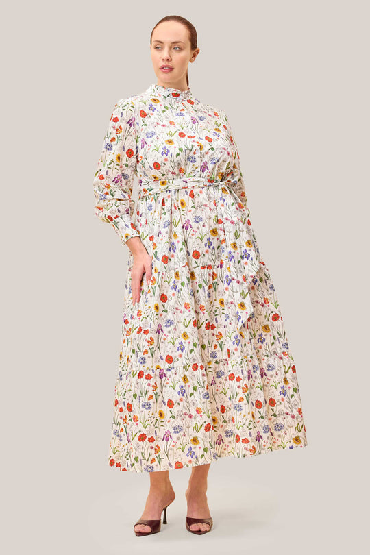 Meadow Muse Cotton Tiered Maxi Dress