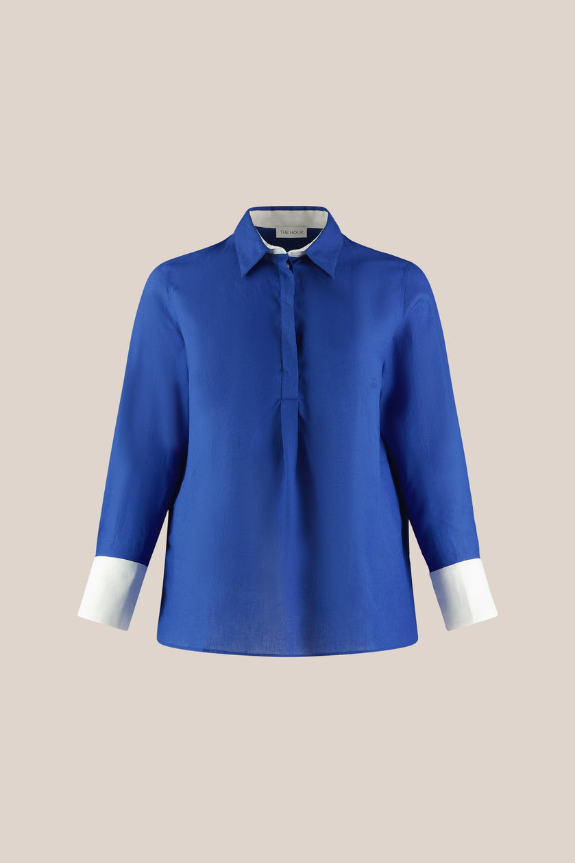 Linen Shirt Royal Blue