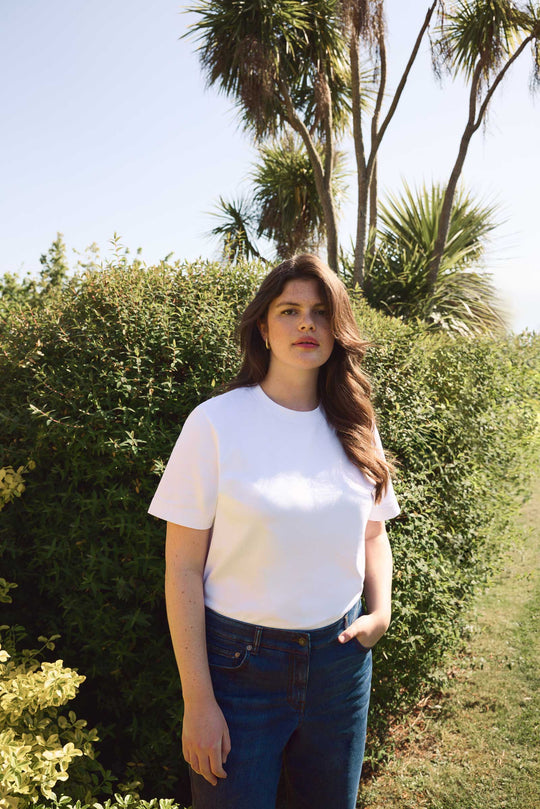 Cotton T-shirt in White