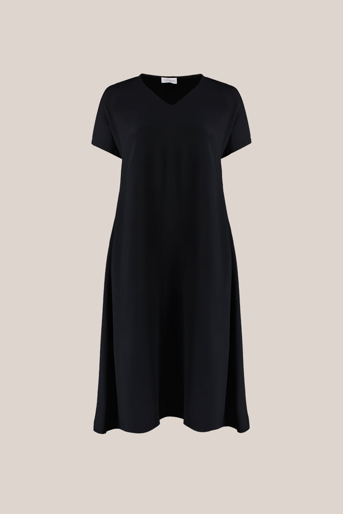 Black V-Neck Dress Plus Size - THE HOUR