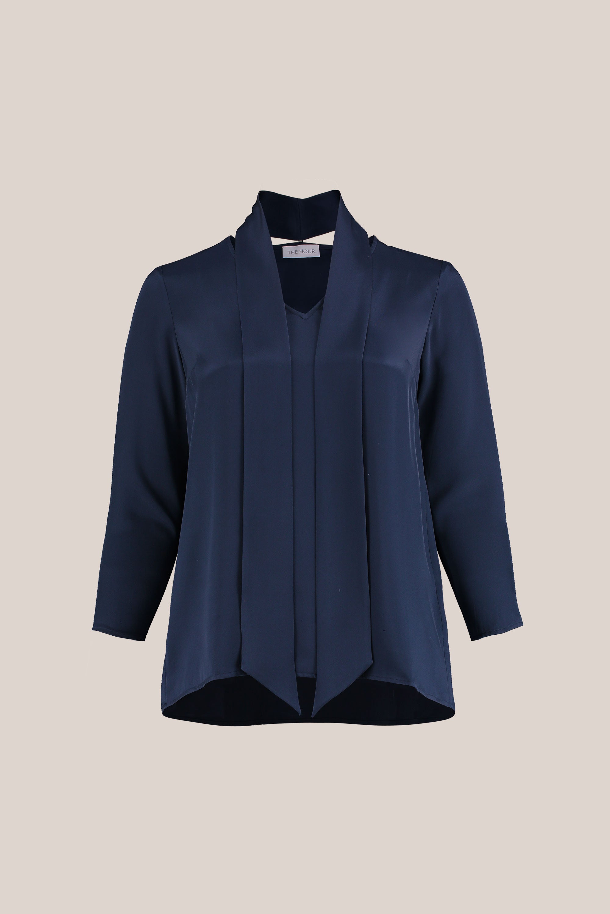 Designer Plus size blue silk top