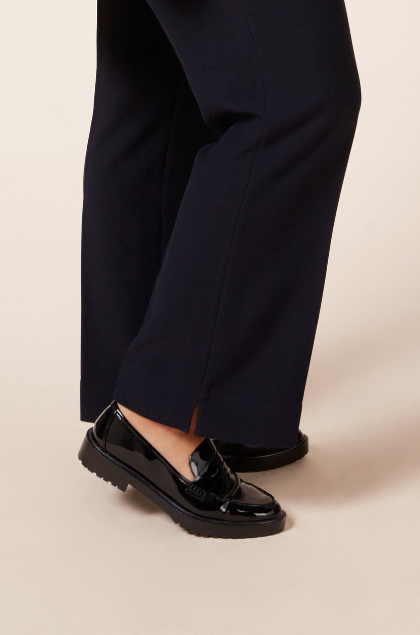 NAVY STRAIGHT-LEG TROUSERS plus size THE HOUR