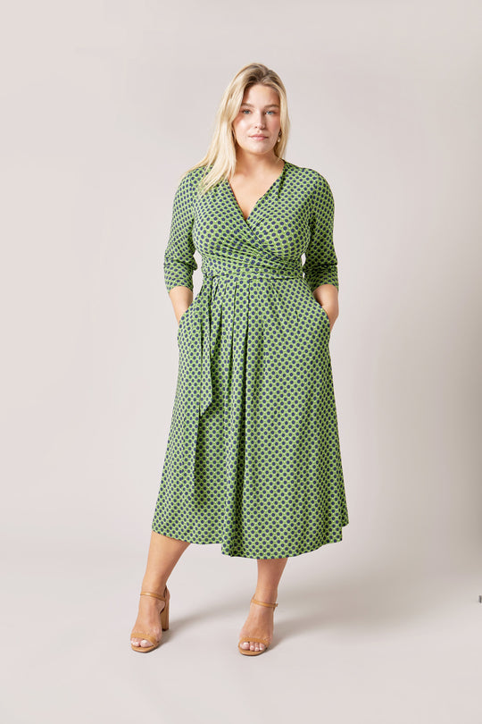 Wrap Jersey Dress Green